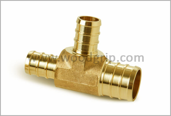 Brass Pex Barb Reducing Tee Brass Pex Barb Reducing Tee