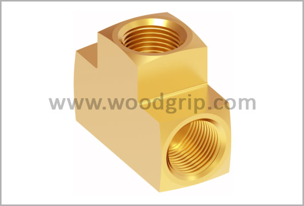 Brass Female Run Tee Extruded Brass Female Run Tee Extruded